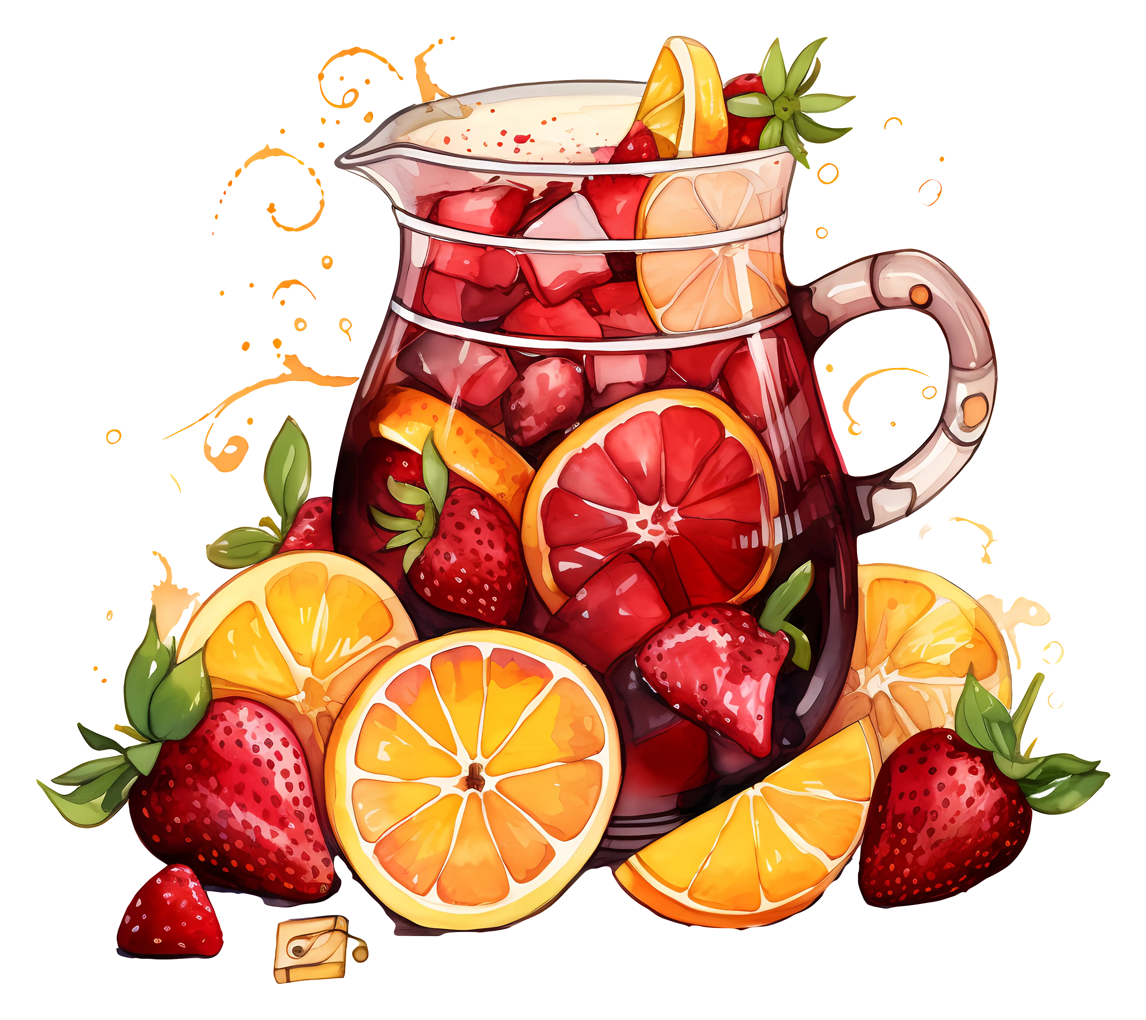 Refreshing Fruit Punch with Strawberries and Oranges