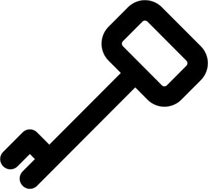 Minimal Black Key Icon
