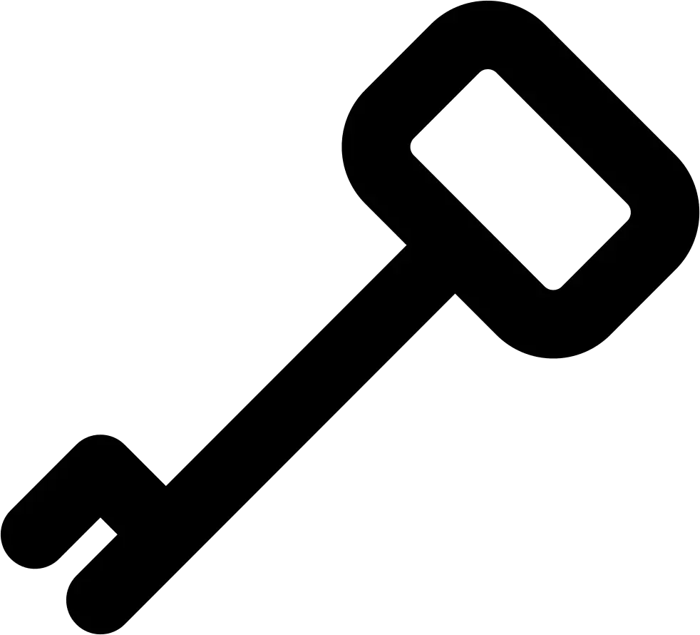 Minimal Black Key Icon