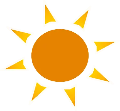 Yellow Sun Icon Representing Warmth and Daylight