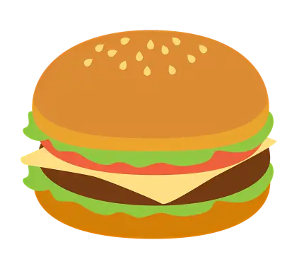 Classic Cheeseburger Fast Food Illustration
