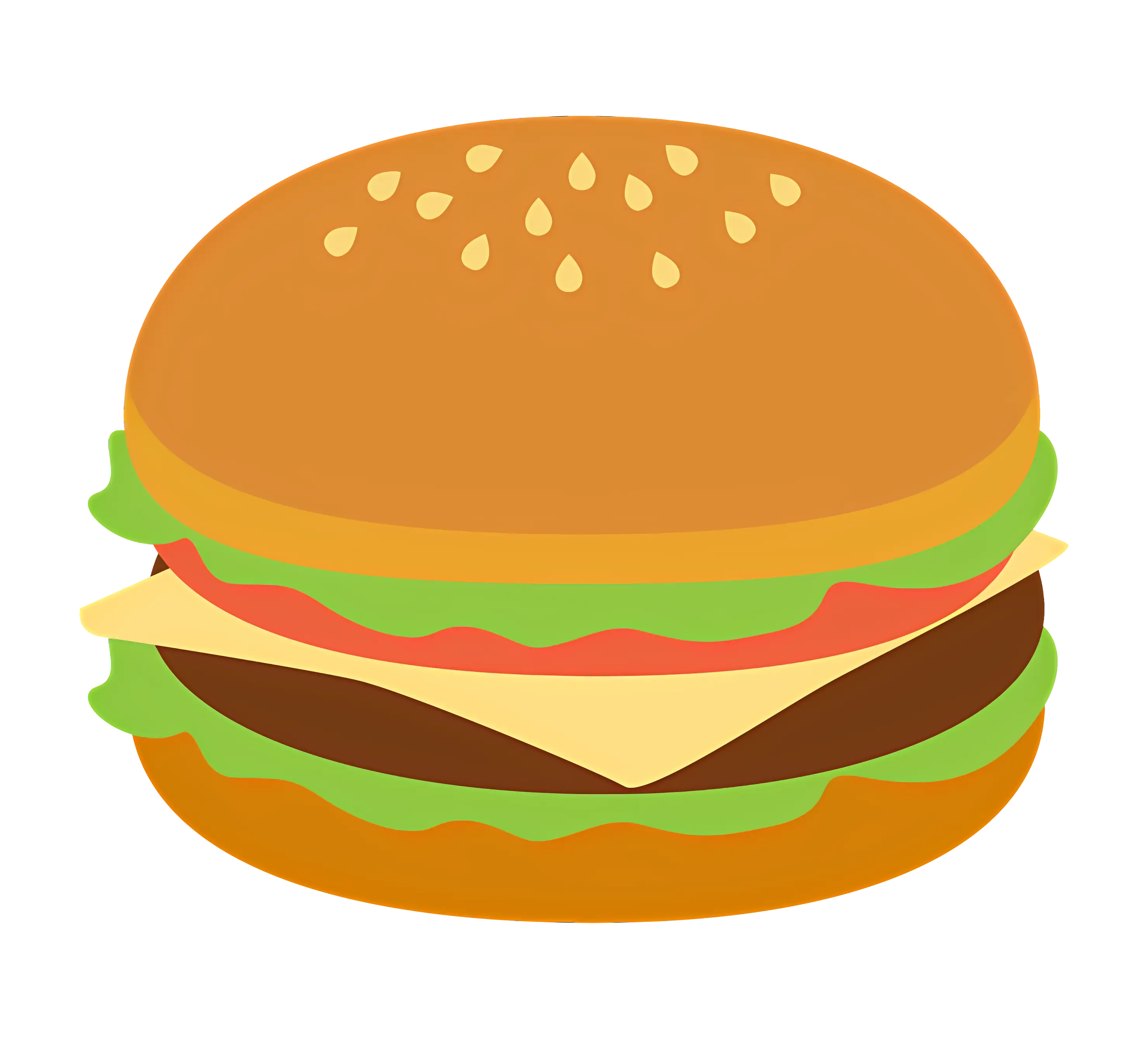 Classic Cheeseburger Fast Food Illustration
