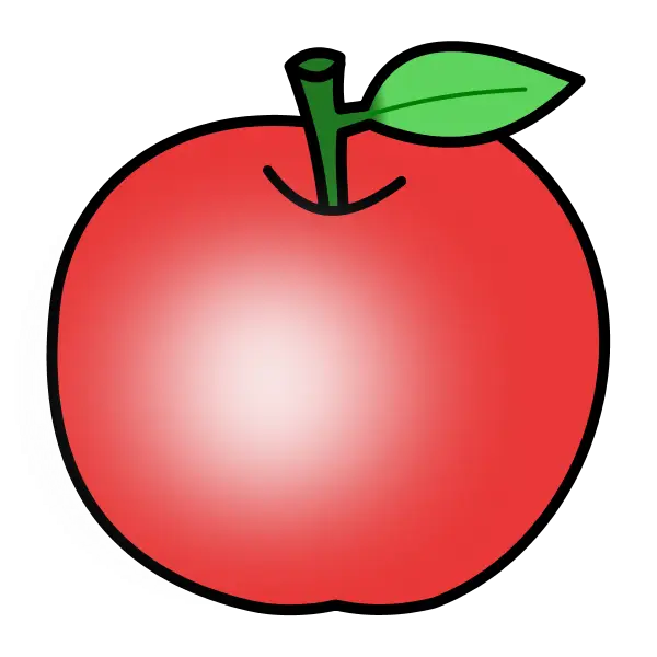 Cartoon Red Apple Illustration