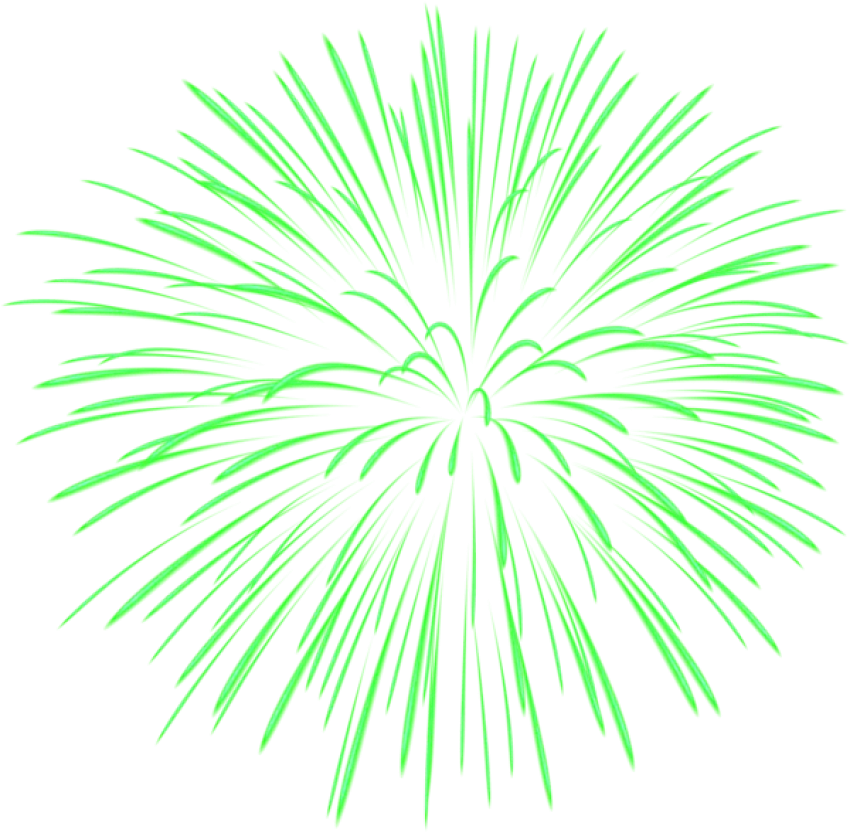 Green Firework Illustration for Celebrations