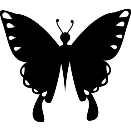 Black Butterfly Silhouette Design