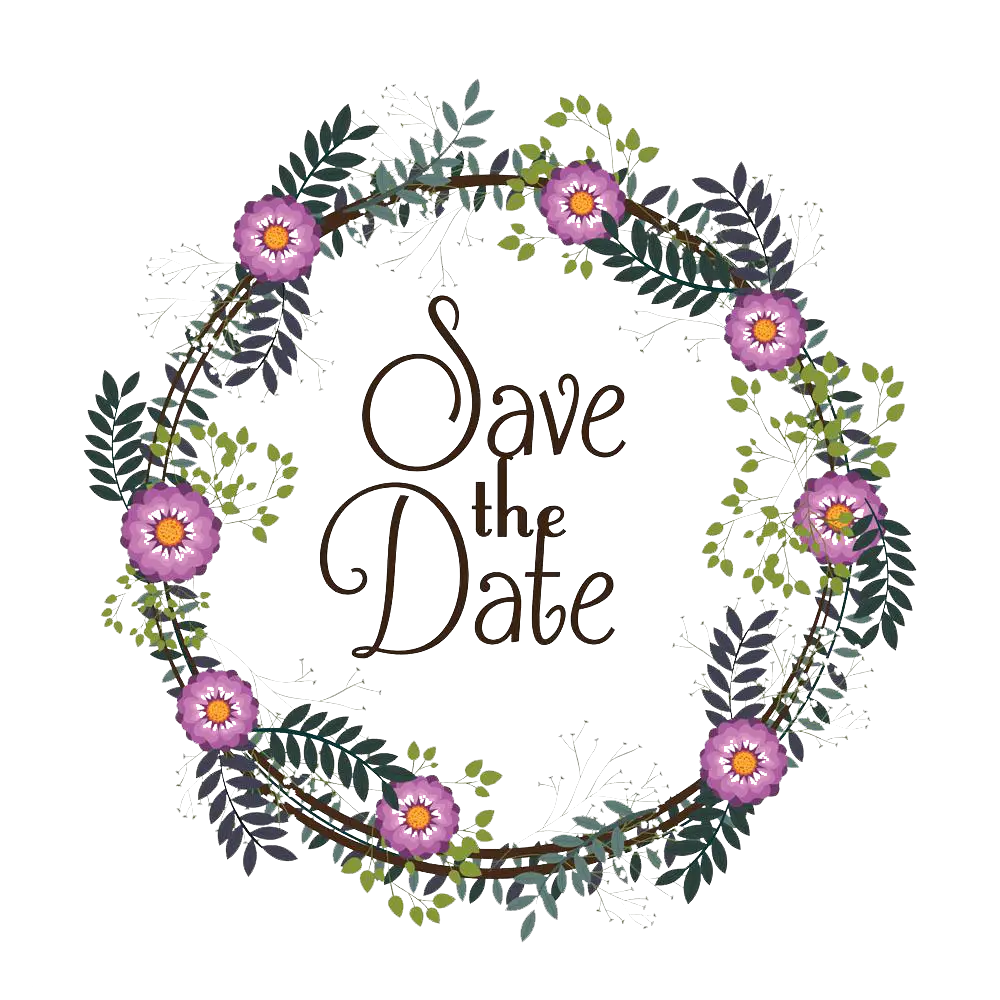 Save the Date Floral Wreath