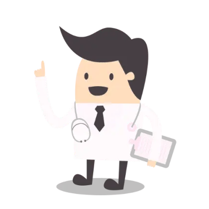Cartoon Doctor Holding a Clipboard