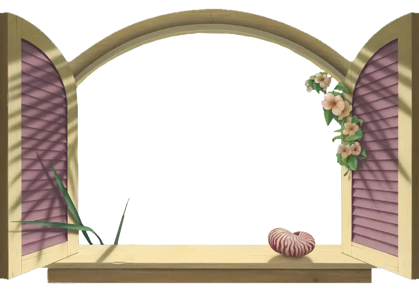 Charming Open Window with Flowers