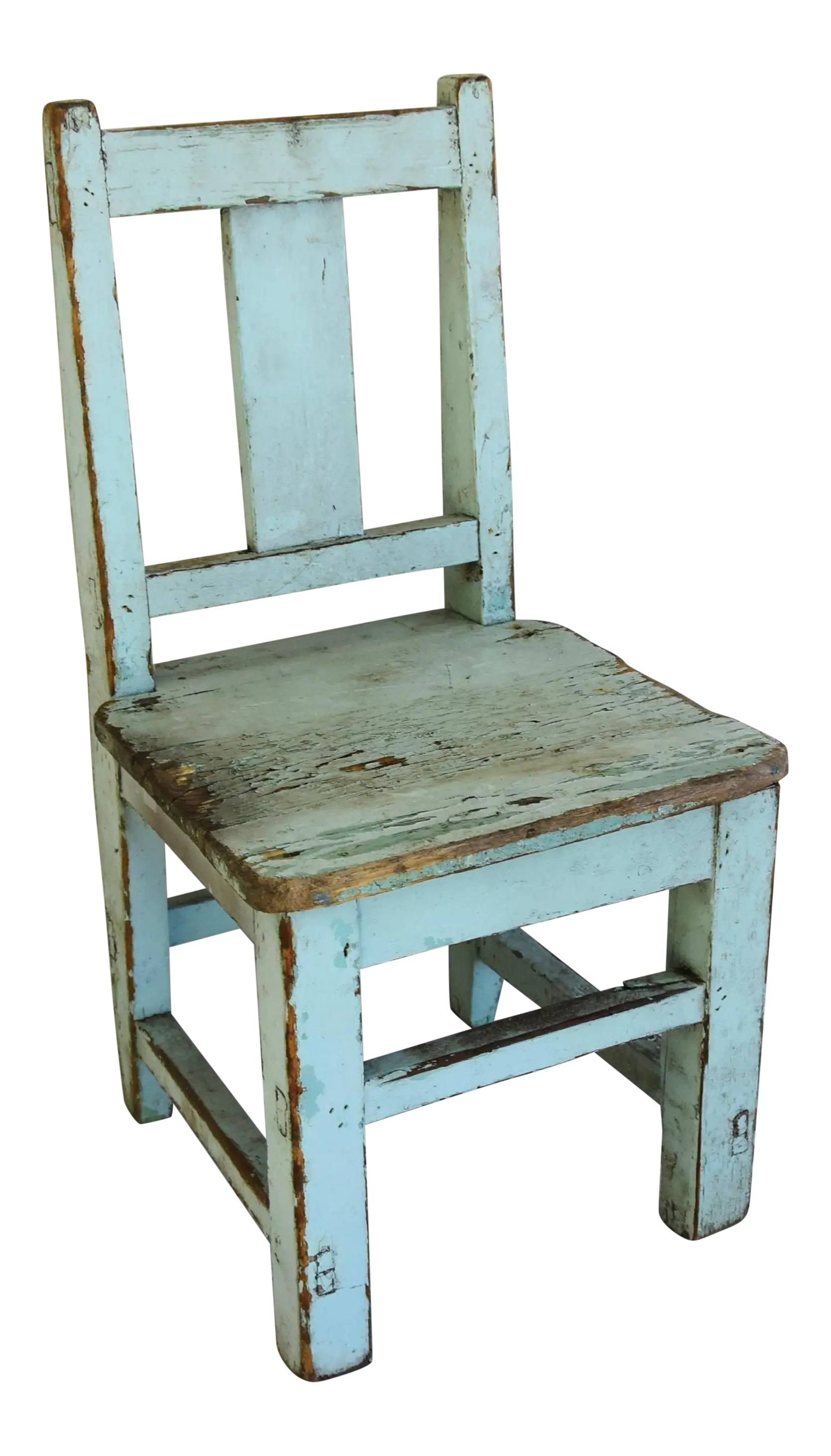 Old Blue Wooden Chair