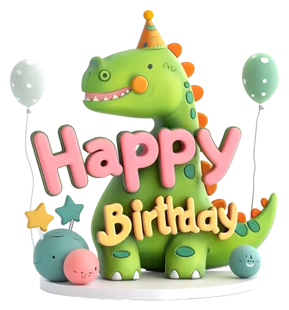 Happy Birthday Dinosaur Decoration for Kids&#039; Party