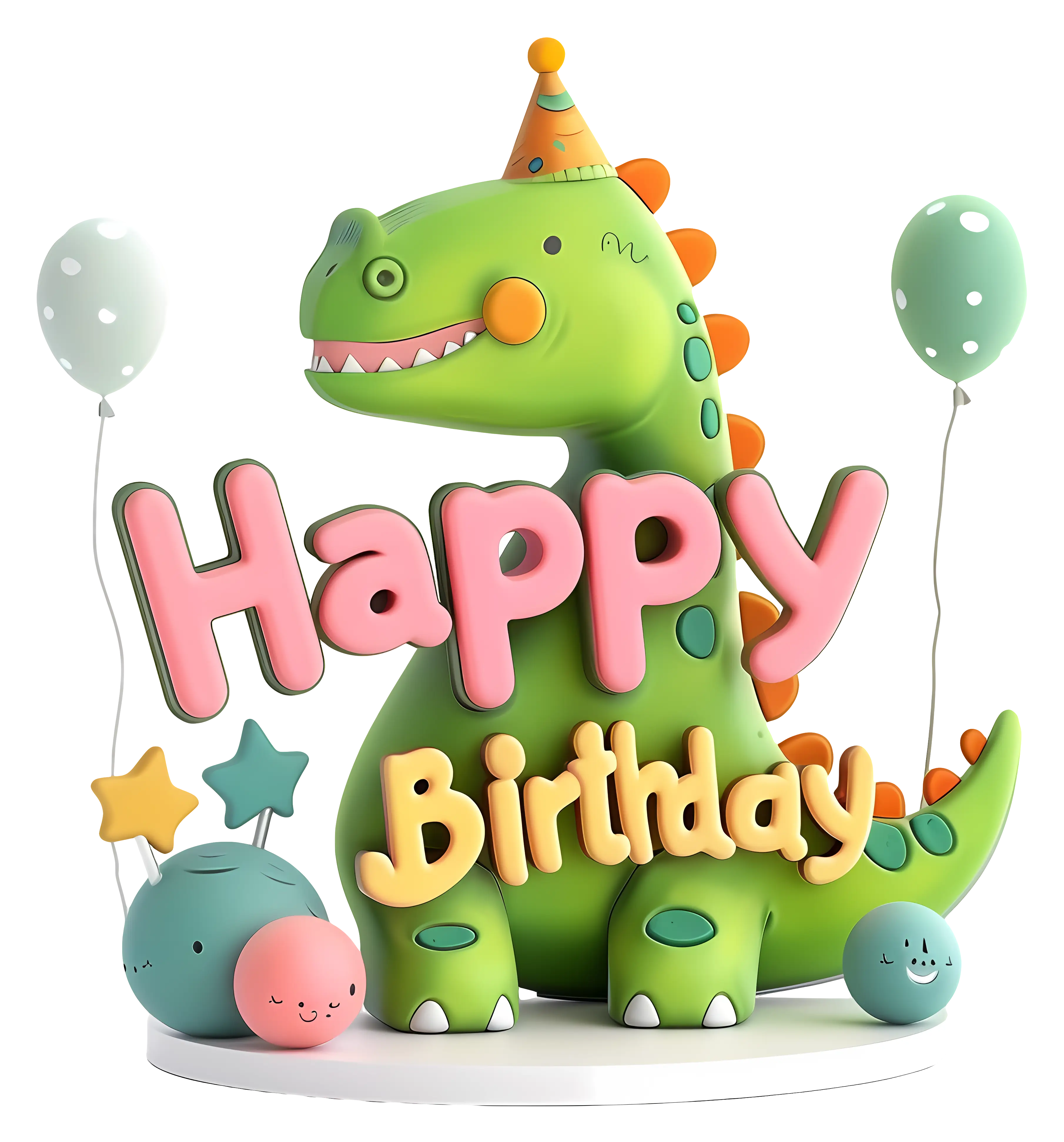 Happy Birthday Dinosaur Decoration for Kids' Party
