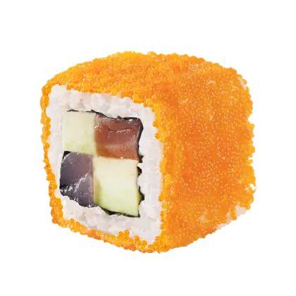 Delicious Sushi Roll with Fish and Rice