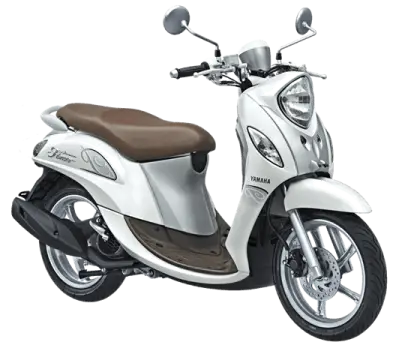 White and Brown Compact Scooter