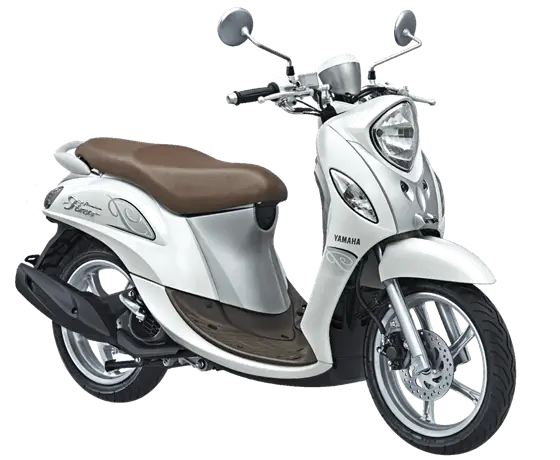 White and Brown Compact Scooter