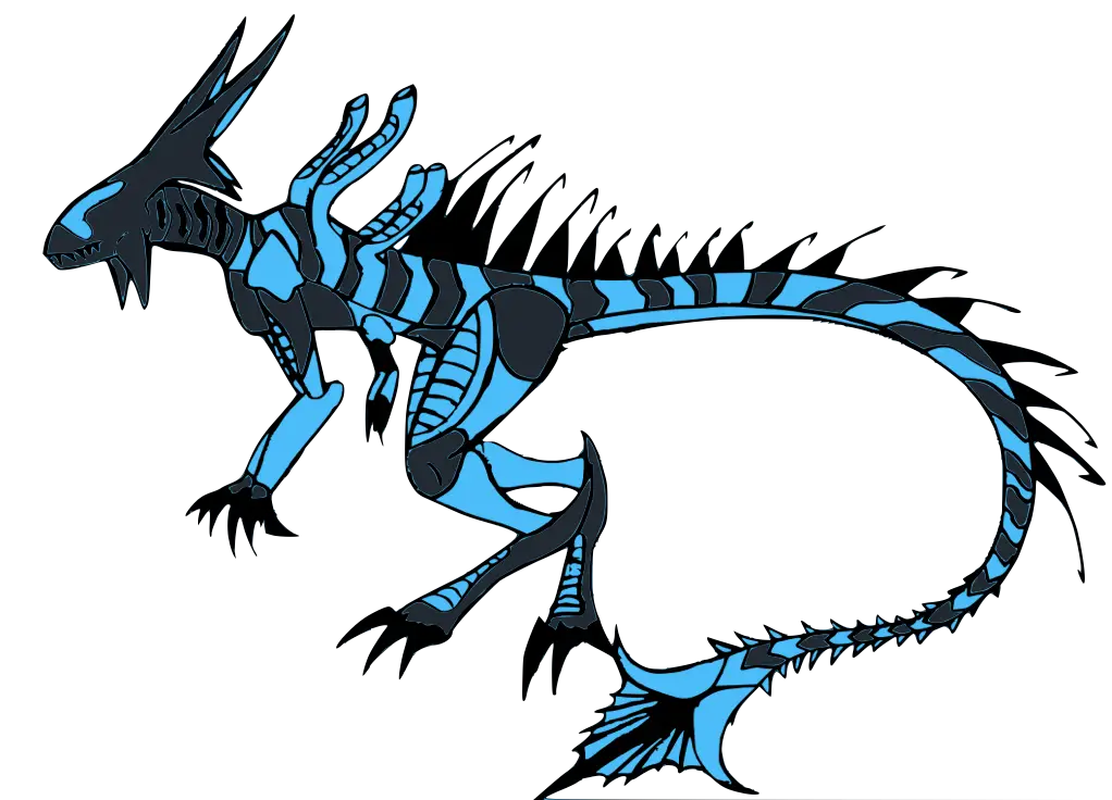 Blue Fantasy Dragon