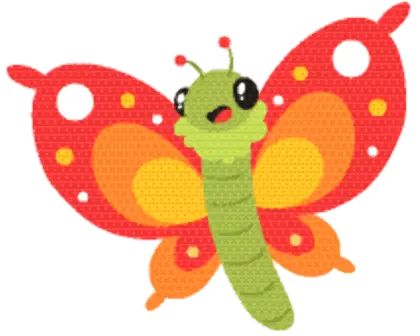 Colorful Cute Cartoon Butterfly Design