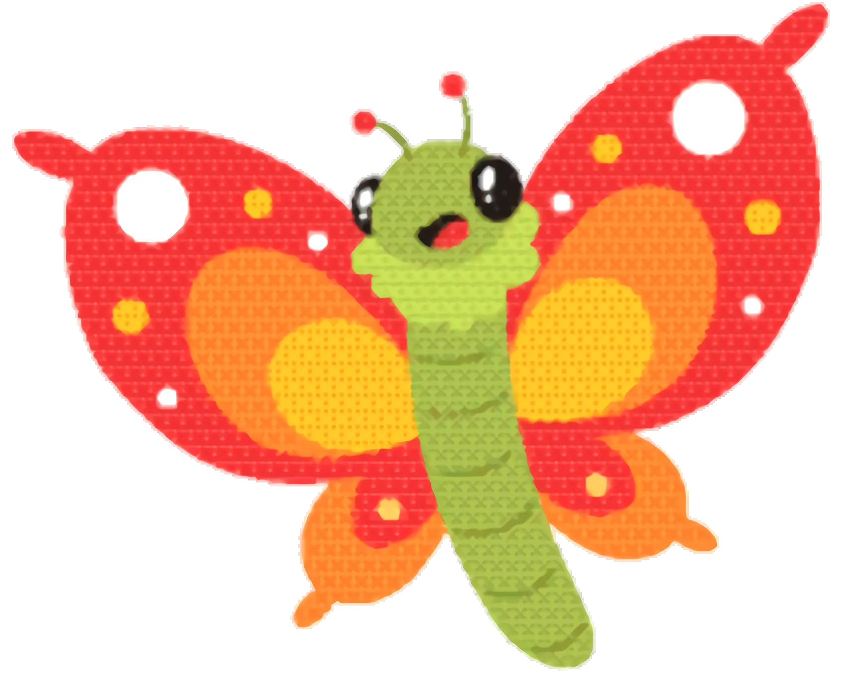 Colorful Cute Cartoon Butterfly Design
