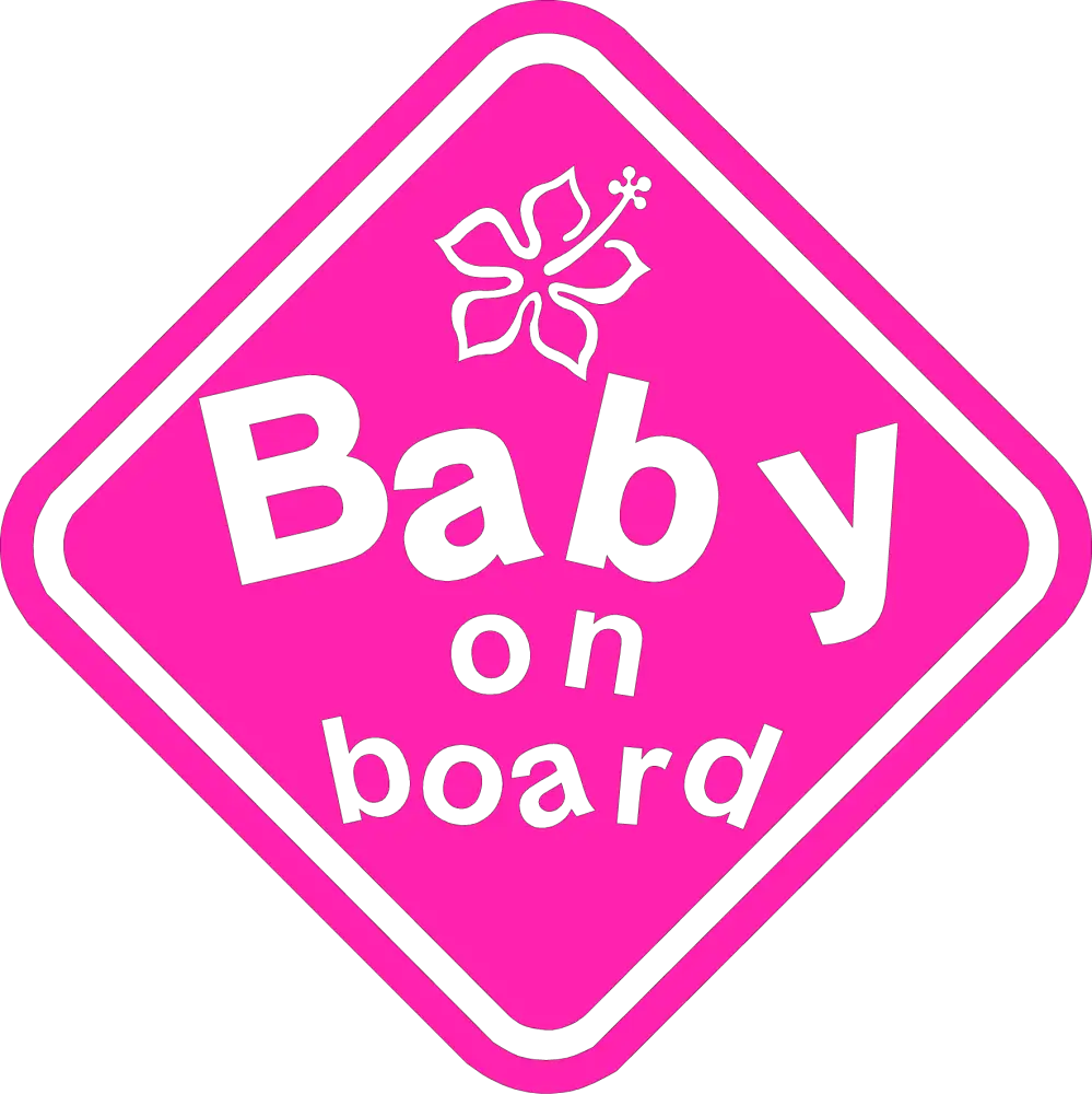 Pink Baby on Board Sign