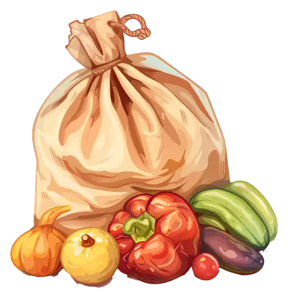 Bag of Fresh Vegetables