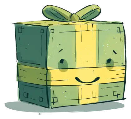 Smiling Cartoon Gift Box Design
