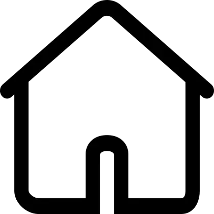 Minimalist Black House Icon