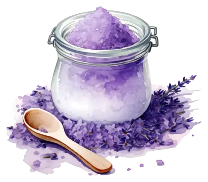 Lavender Bath Salts in a Jar