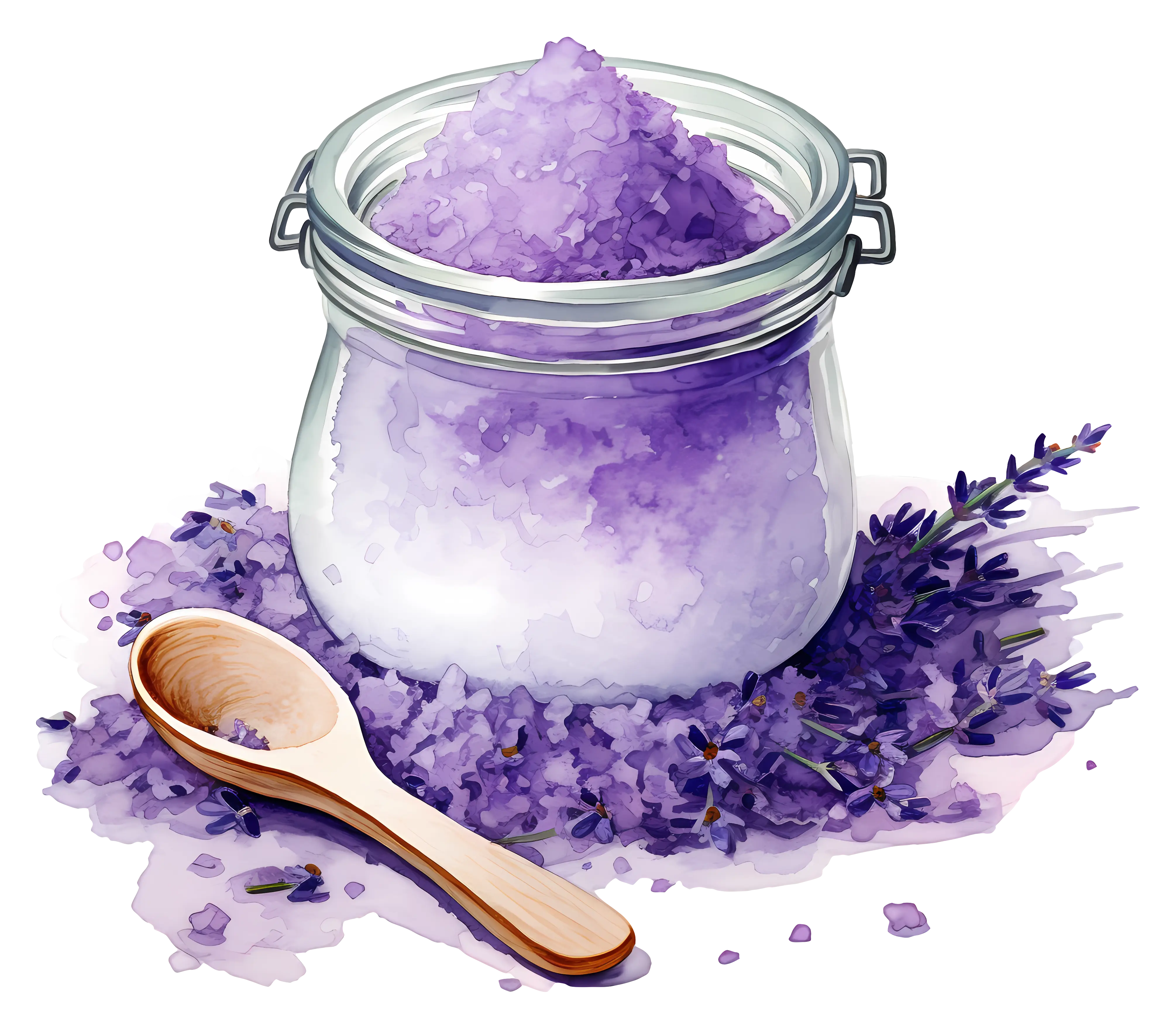 Lavender Bath Salts in a Jar