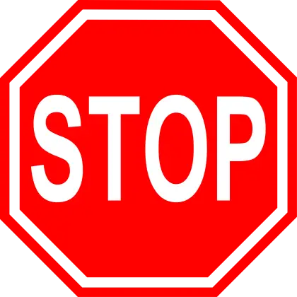 Red Stop Sign for Traffic Safety