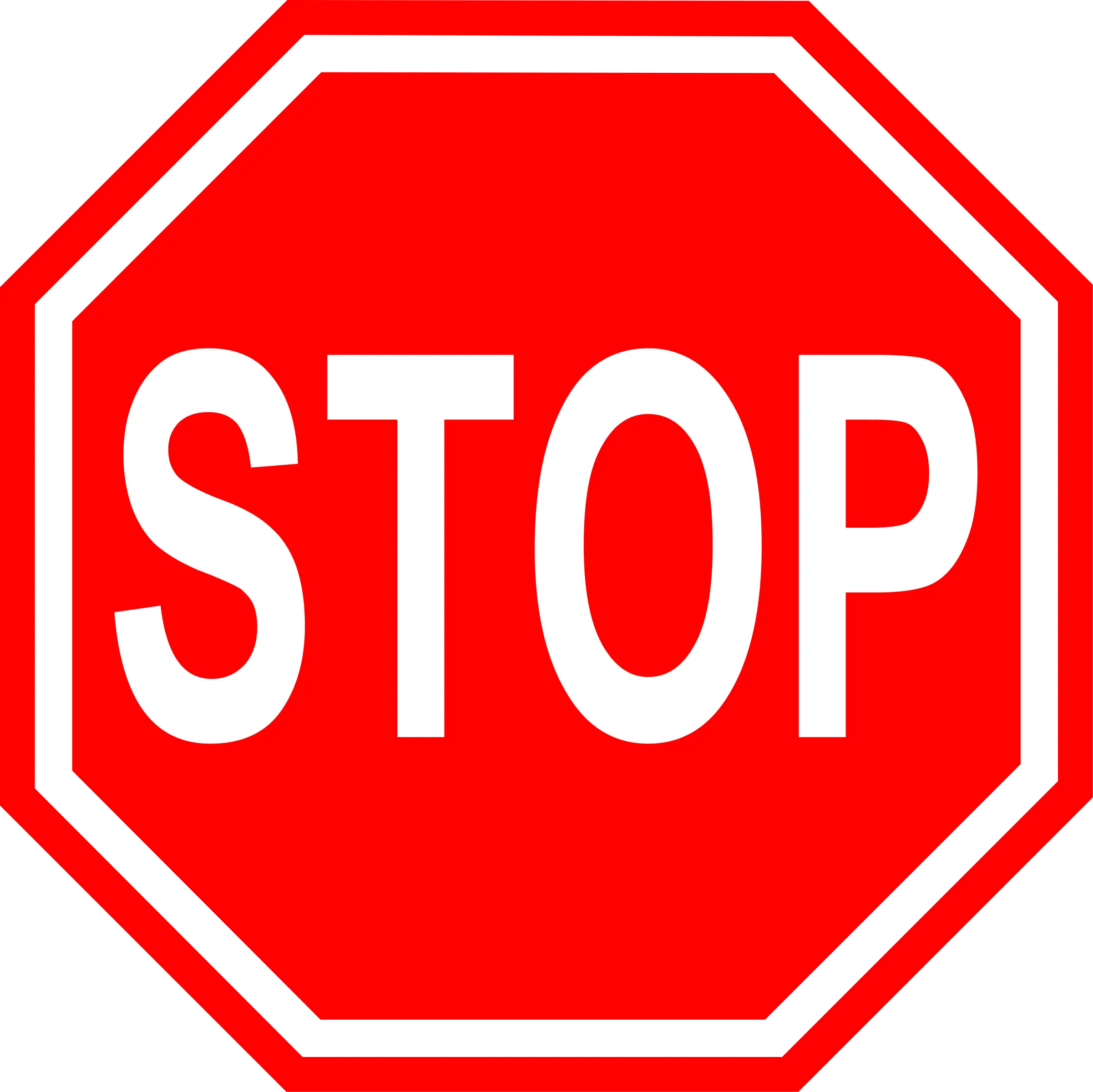 Red Stop Sign for Traffic Safety