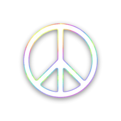Rainbow Peace Symbol Logo