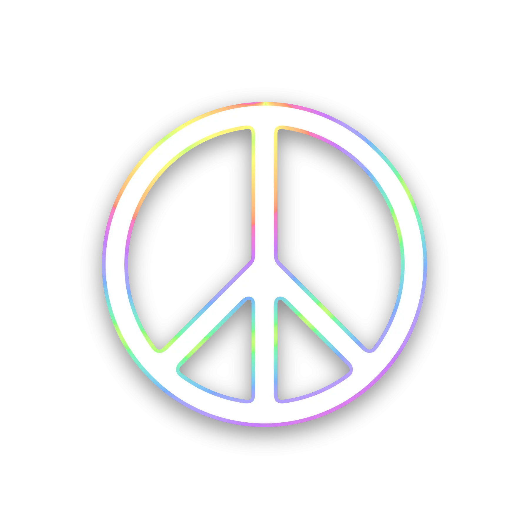 Rainbow Peace Symbol Logo