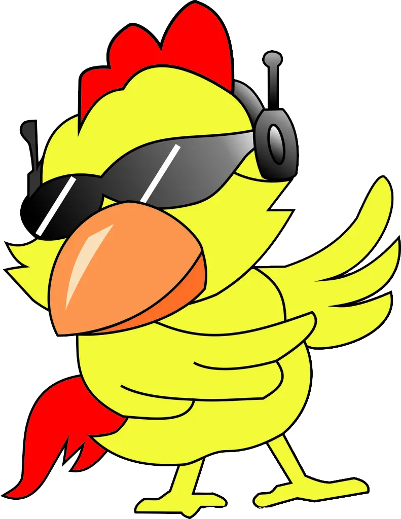 Cool Chicken with Headphones and Sunglasses