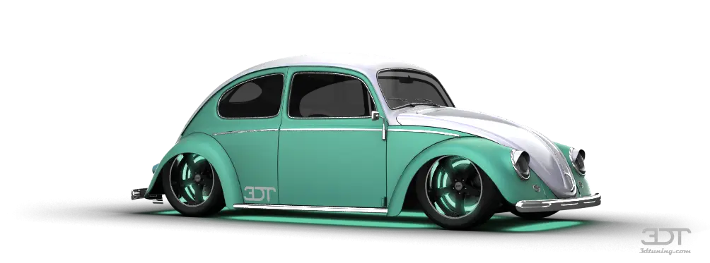 Vintage Beetle Car in Retro Design