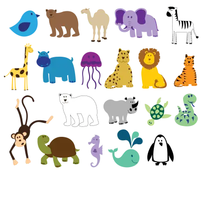 Cartoon Animals Collection for Kids