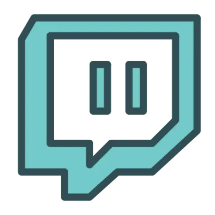 Pause Button Inside Teal Speech Bubble