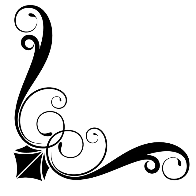 Decorative Corner Swirl Design