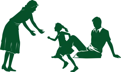 Green Family Silhouette