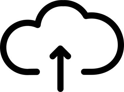 Cloud Upload Symbol Illustration