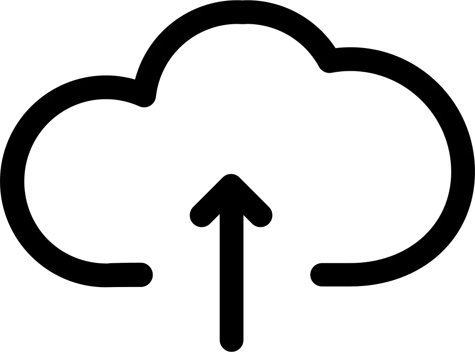 Cloud Upload Symbol Illustration