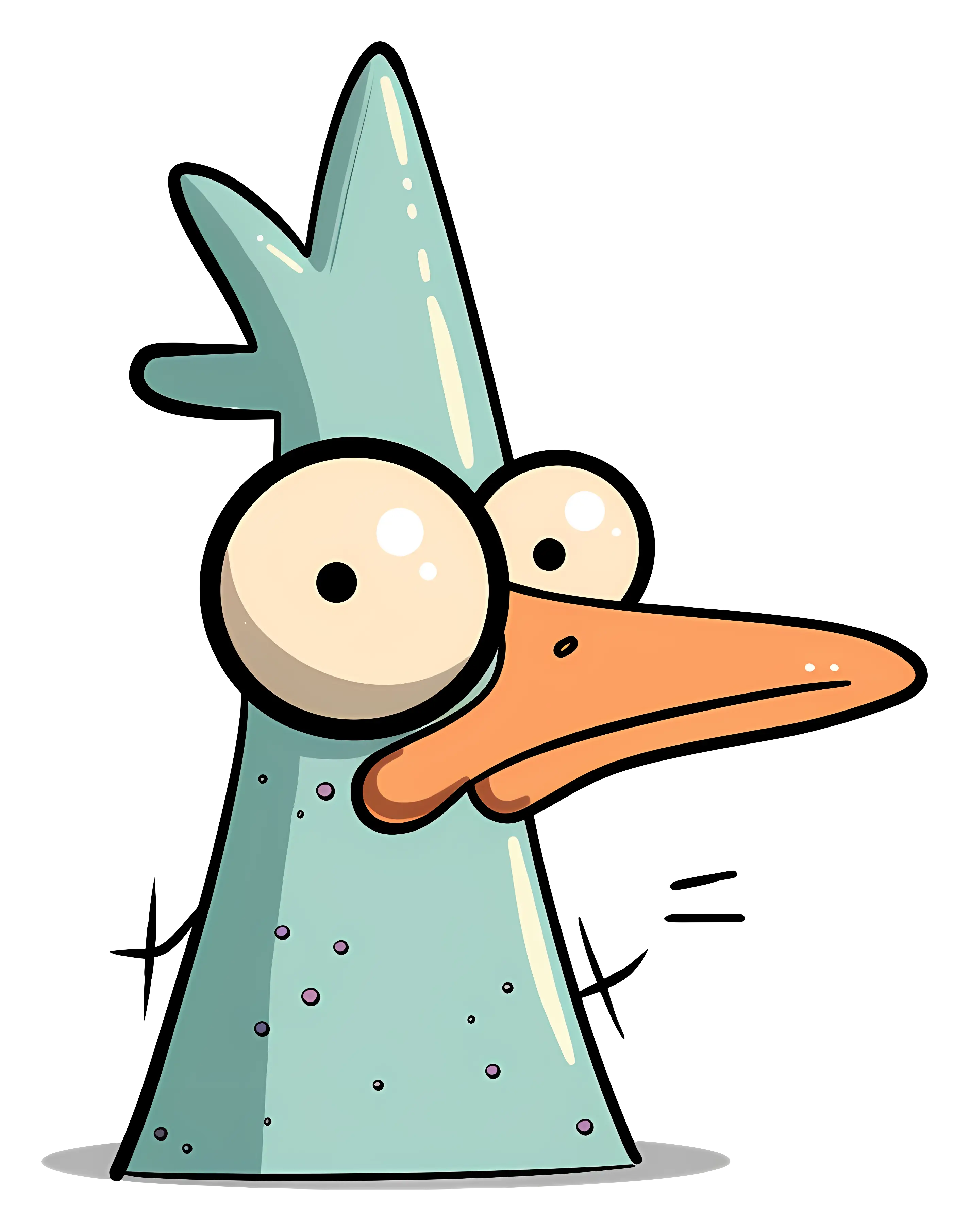 Funny Cartoon Duck Character