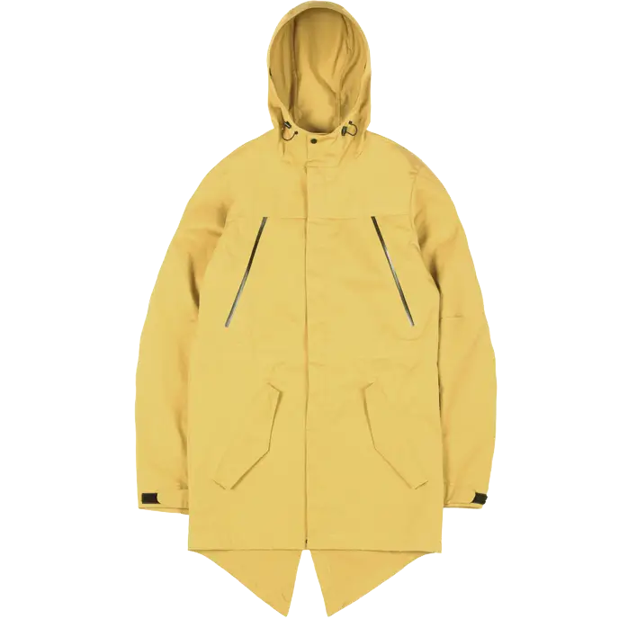 Yellow Hooded Jacket for Outdoor Wear