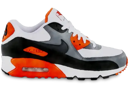 Stylish White and Orange Sneaker