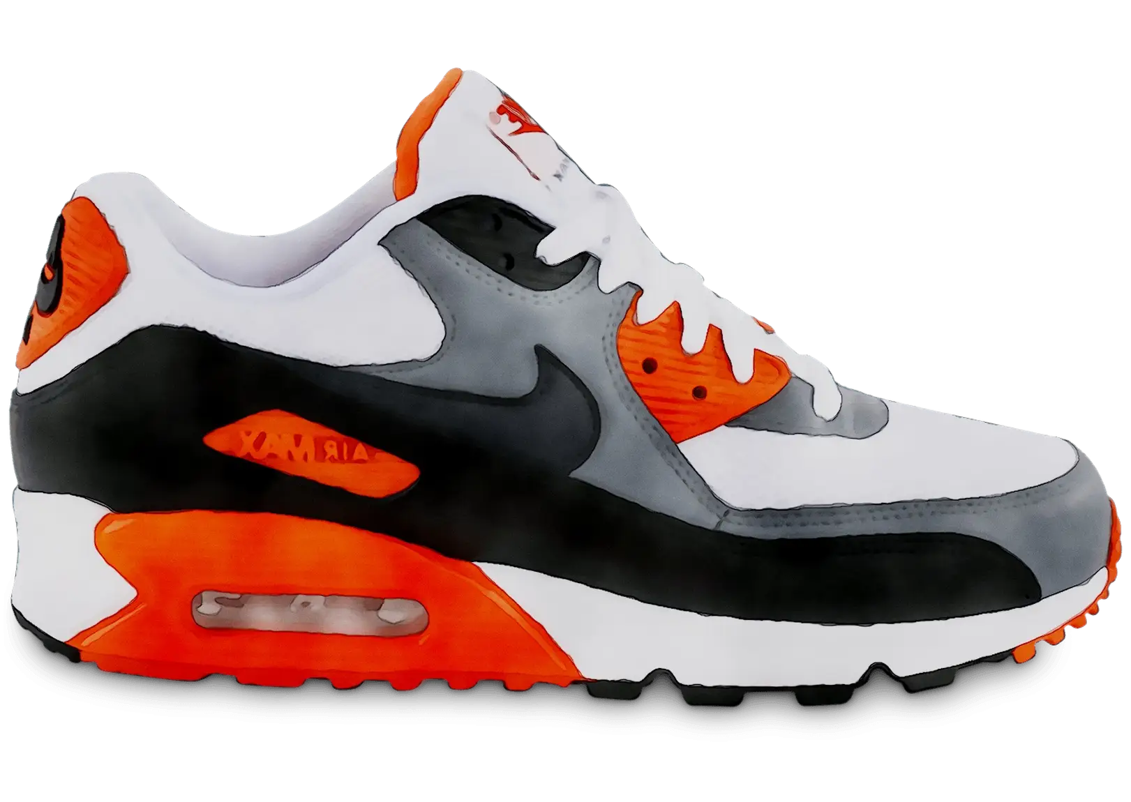Stylish White and Orange Sneaker