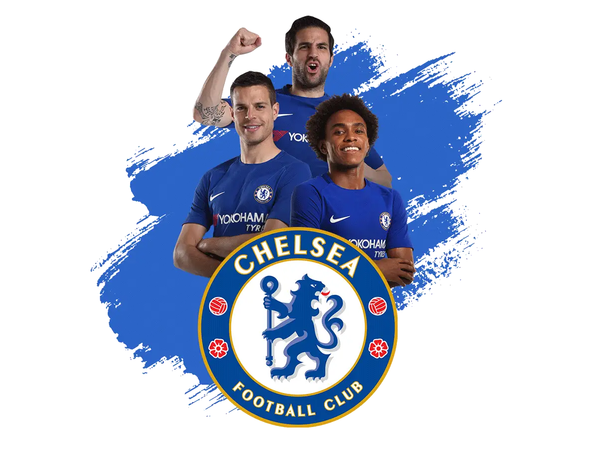 Chelsea Football Club Poster with Team and Logo