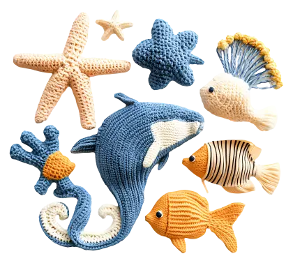 Knitted Sea Creature Toys