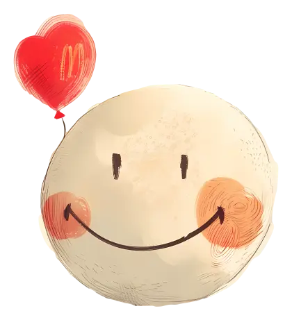 Smiley Face with Heart Balloon