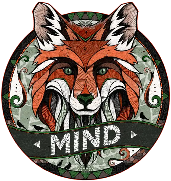 Abstract Fox Mind Artistic Design