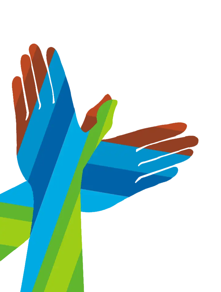 Colorful Hands Symbol
