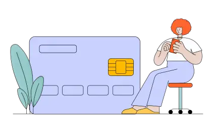 Person Using a Credit Card Illustration