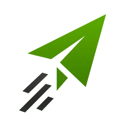 Green Paper Airplane